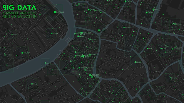 Free Vector | Map of big data in modern city