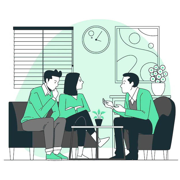 Free Vector | Marriage counseling concept illustration