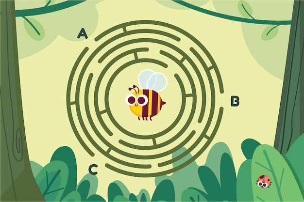 Free Vector | Maze for kids template