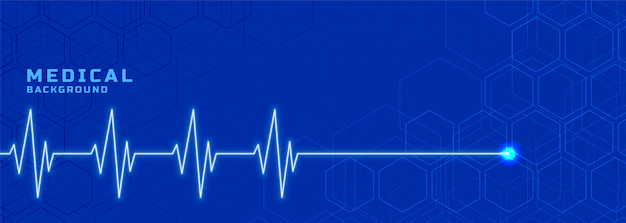 Free Vector | Medial heartbeat line banner for healthcare industry