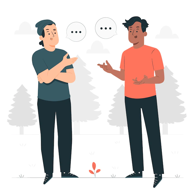 Free Vector | Men talking concept illustration