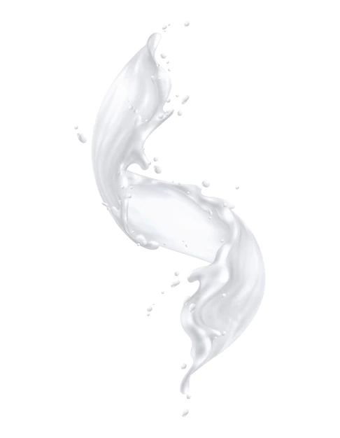 Free Vector | Milk splashes realistic composition with isolated image of spluttering white liquid on blank background vector illustration