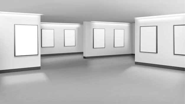 Free Vector | Minimal empty art gallery exposition