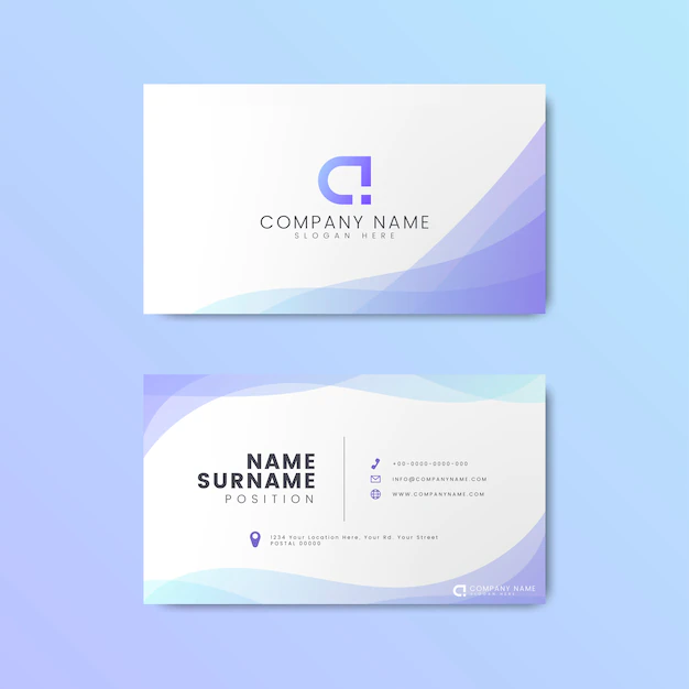 Free Vector | Minimal modern business card design featuring geometric elements