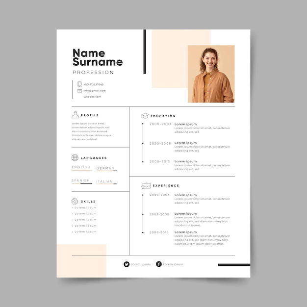 Free Vector | Minimalist application page template