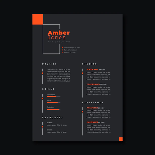 Free Vector | Minimalist style cv templates