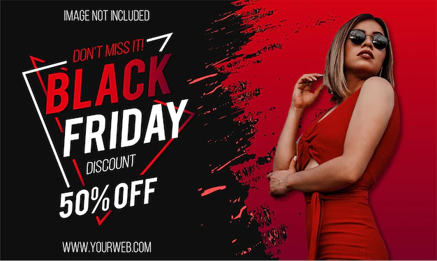 Free Vector | Modern black friday super sale with red splash banner design