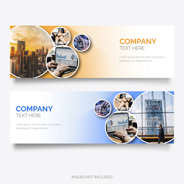 Free Vector | Modern business banner with circle shapes
