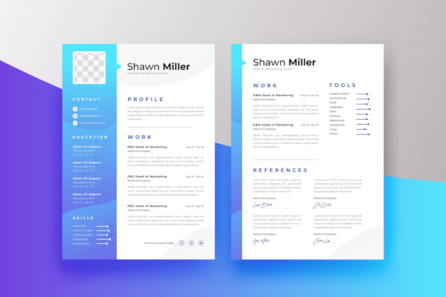 Free Vector | Modern cv template