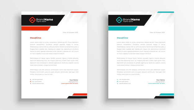 Free Vector | Modern letterhead teamplate for business