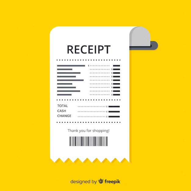 Free Vector | Modern payment receipt in flat style