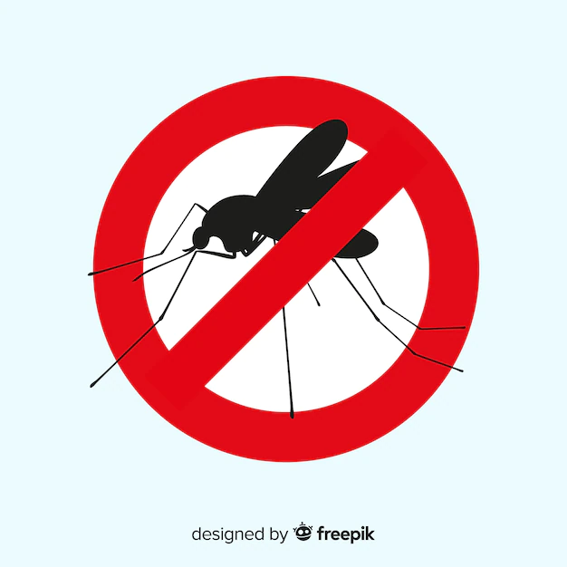 Free Vector | Mosquito warning sign with flat design