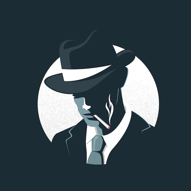 Free Vector | Mysterious gangster character