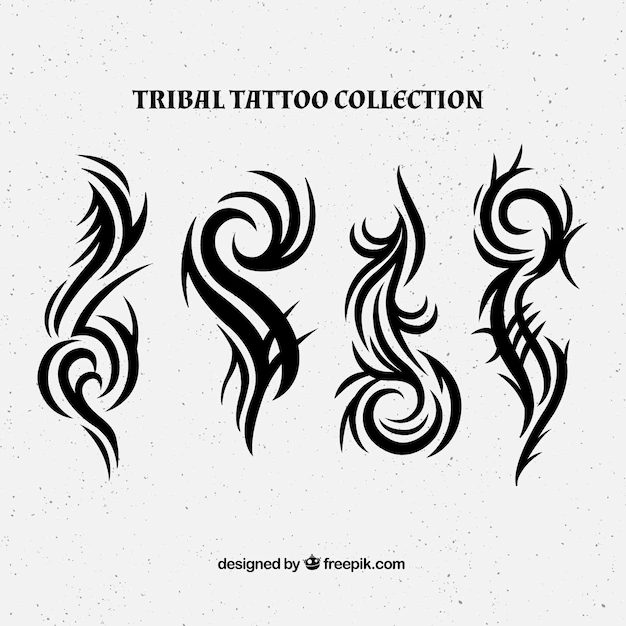 Free Vector | New style tribal tattoo collection