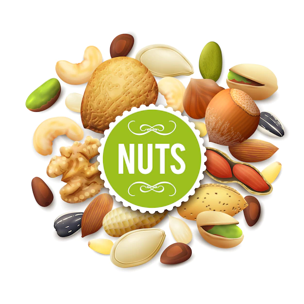 Free Vector | Nut collection illustration