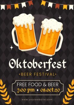 Free Vector | Oktoberfest poster template theme