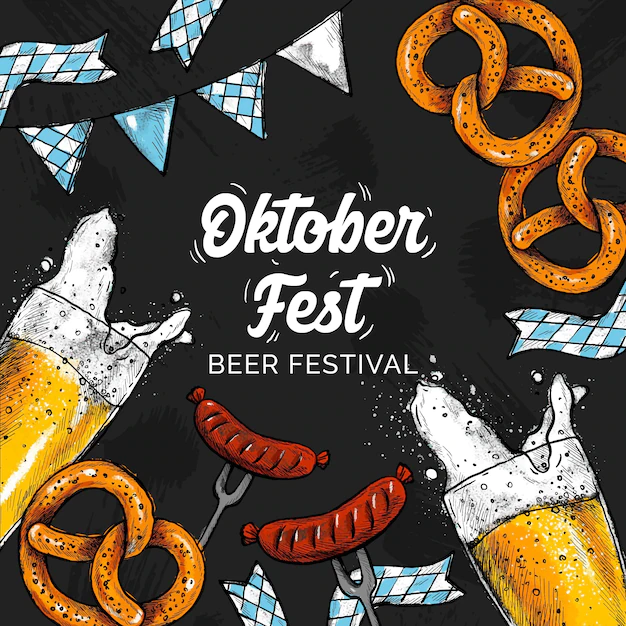 Free Vector | Oktoberfest with beer