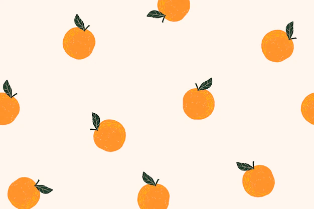 Free Vector | Orange background desktop wallpaper, cute vector