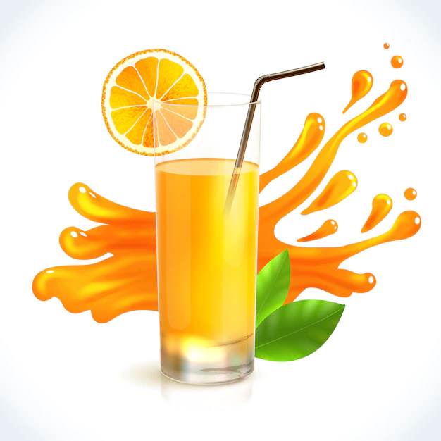 Free Vector | Orange juice splash