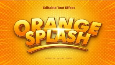 Free Vector | Orange splash text effect