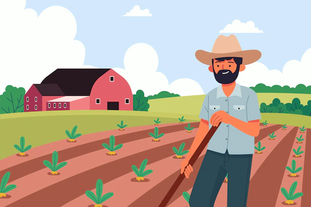 Free Vector | Organic flat farming profession illustration