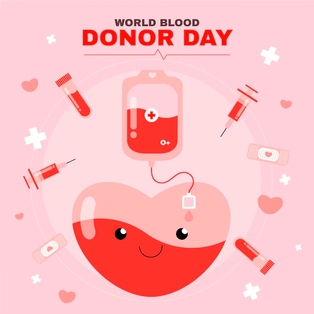 Free Vector | Organic flat world blood donor day illustration