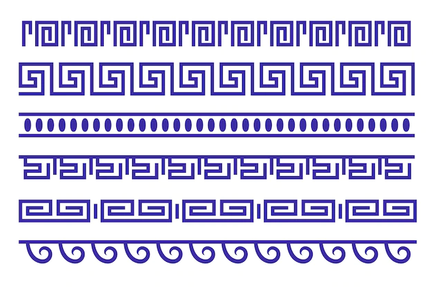 Free Vector | Ornamental greek border collection
