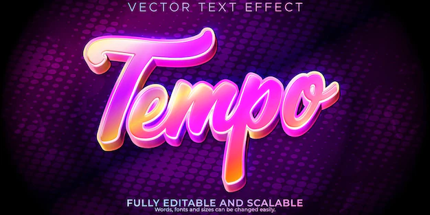 Free Vector | Party text effect editable disco club text style