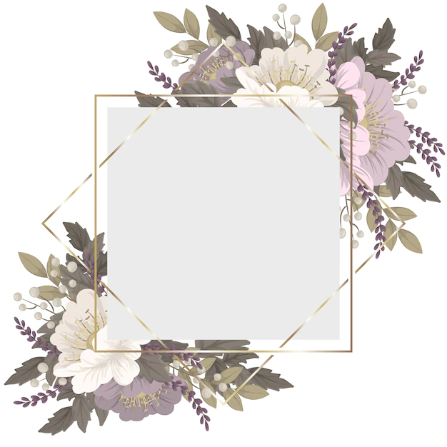 Free Vector | Pink and white floral border