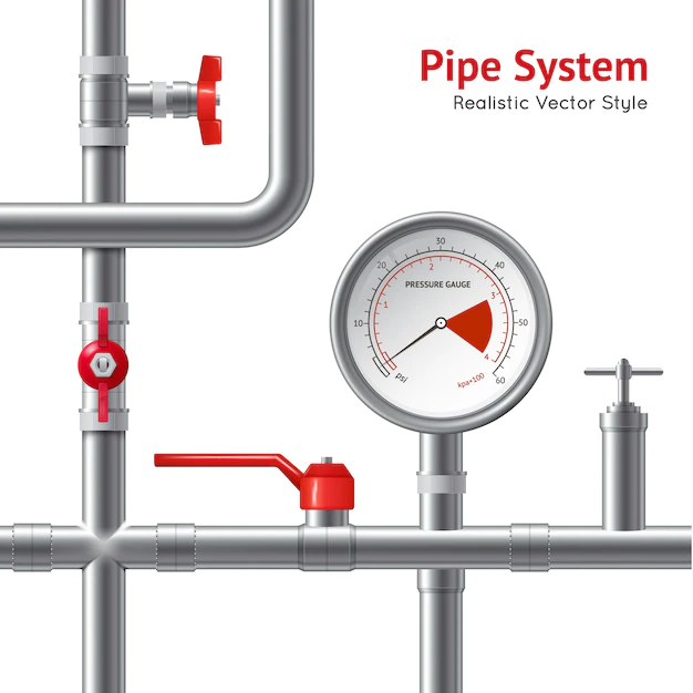 Free Vector | Plastic pipe system background