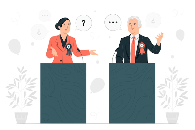 Free Vector | Political debate concept illustration