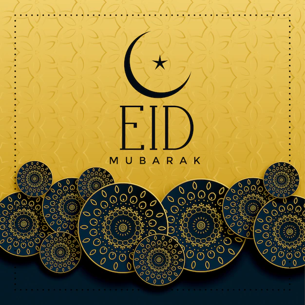 Free Vector | Premium eid festival greeting background