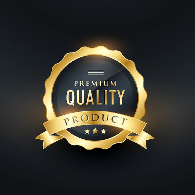 Free Vector | Premium quality product golden label design