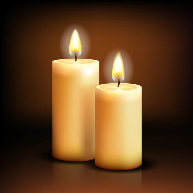 Free Vector | Ralistic candles at dark