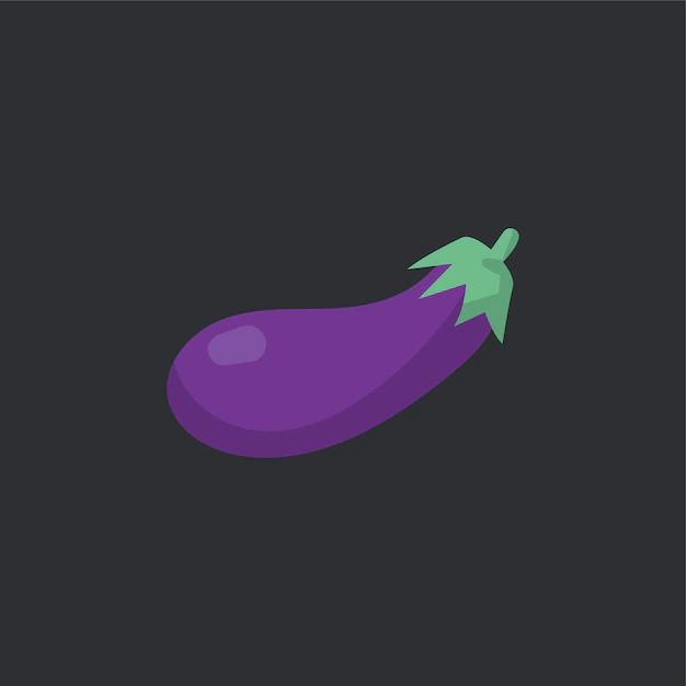 Free Vector | Raw organic eggplant food vector