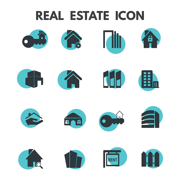 Free Vector | Real estate icons