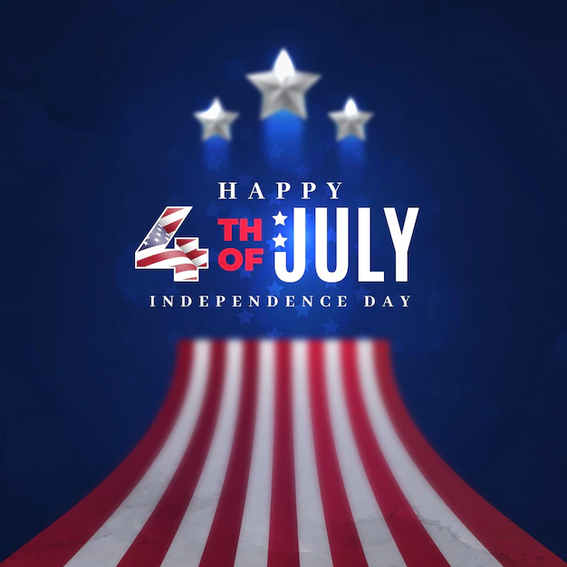Free Vector | Realistic 4th of july independence day