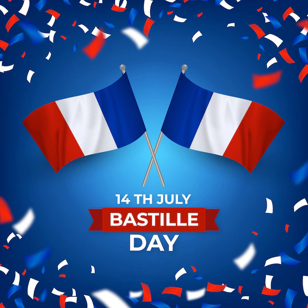Free Vector | Realistic bastille day concept