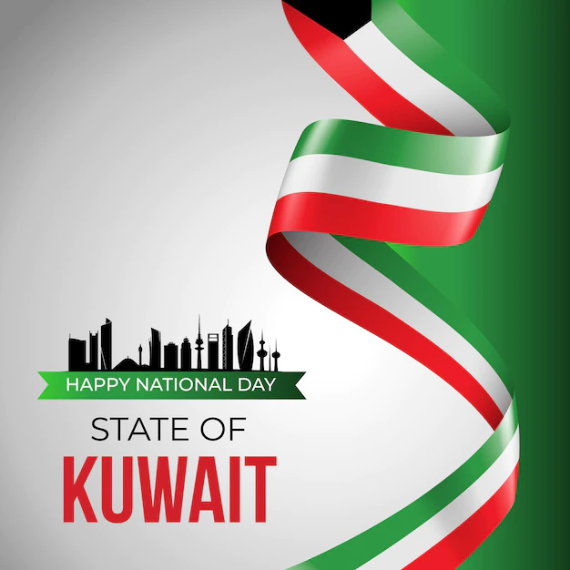 Free Vector | Realistic kuwait national day