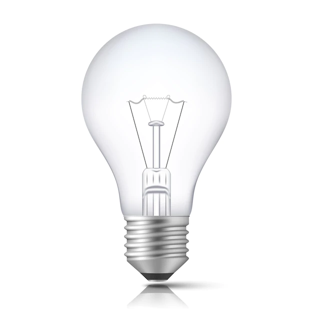 Free Vector | Realistic light bulb isolated