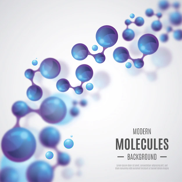 Free Vector | Realistic molecules background
