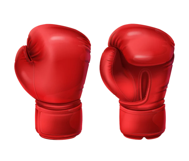 Free Vector | Realistic pairs of red boxing gloves