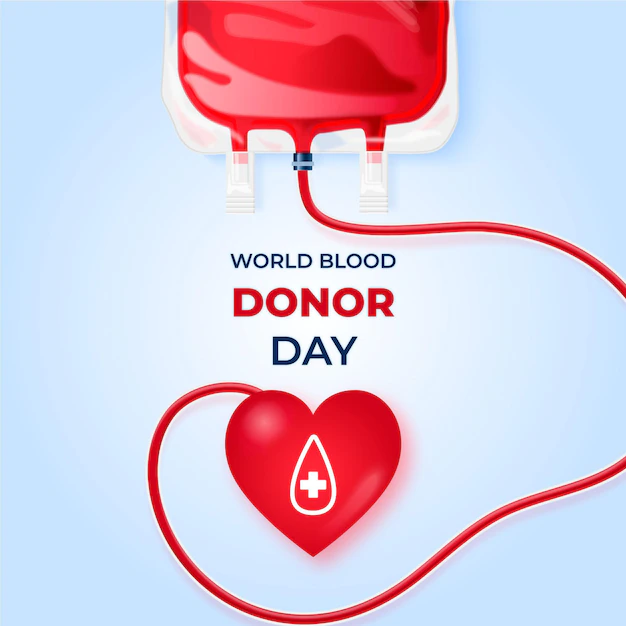 Free Vector | Realistic world blood donor day illustration