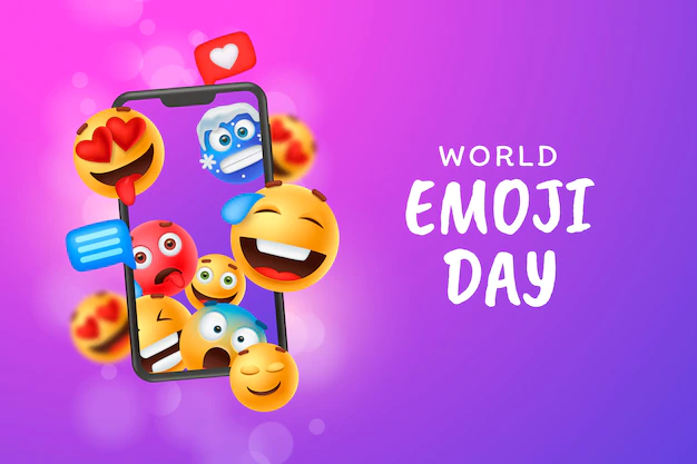 Free Vector | Realistic world emoji day background with emoticons