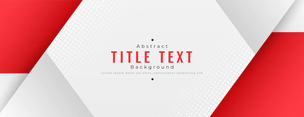 Free Vector | Red white professional geometric banner design
