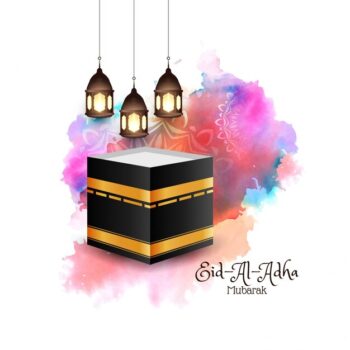 Free Vector | Religious eid-al-adha mubarak islamic colorful background