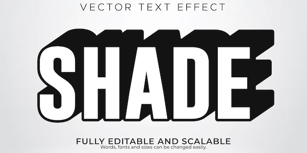 Free Vector | Retro shadow text effect, editable shade and vintage text style