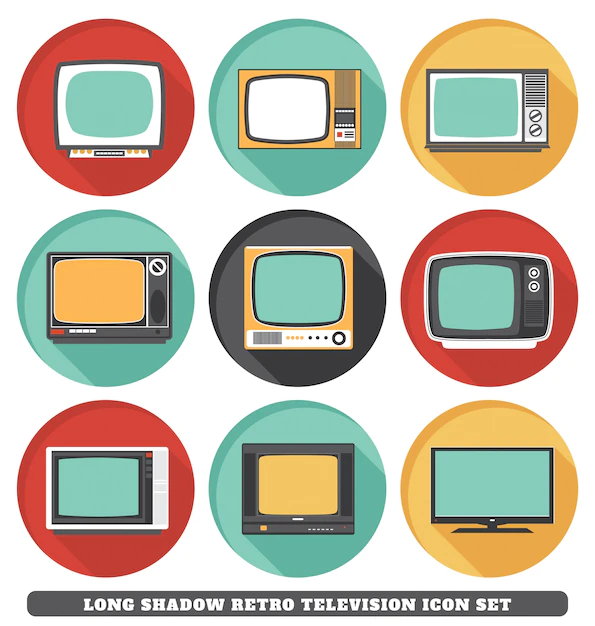 Free Vector | Retro television icons