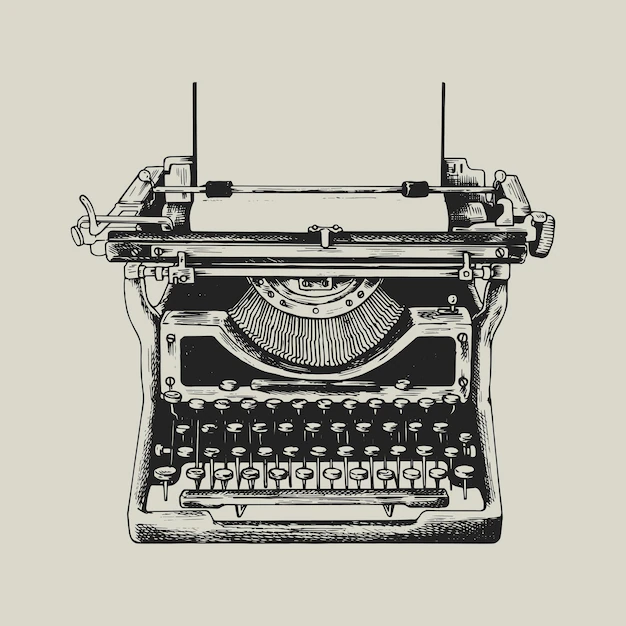 Free Vector | Retro typewriter logo business corporate identity illustration