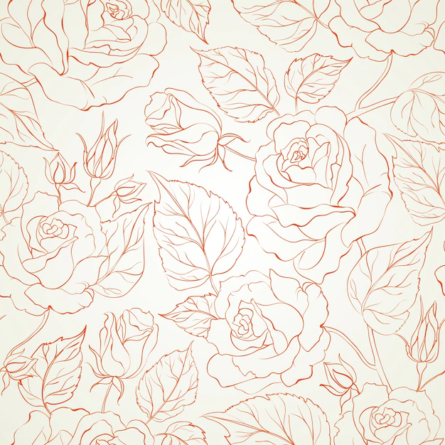 Free Vector | Rose seamless background.